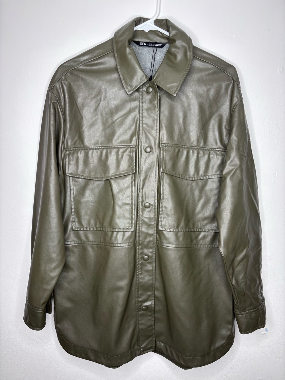 Zara Faux Leather Oversized Top